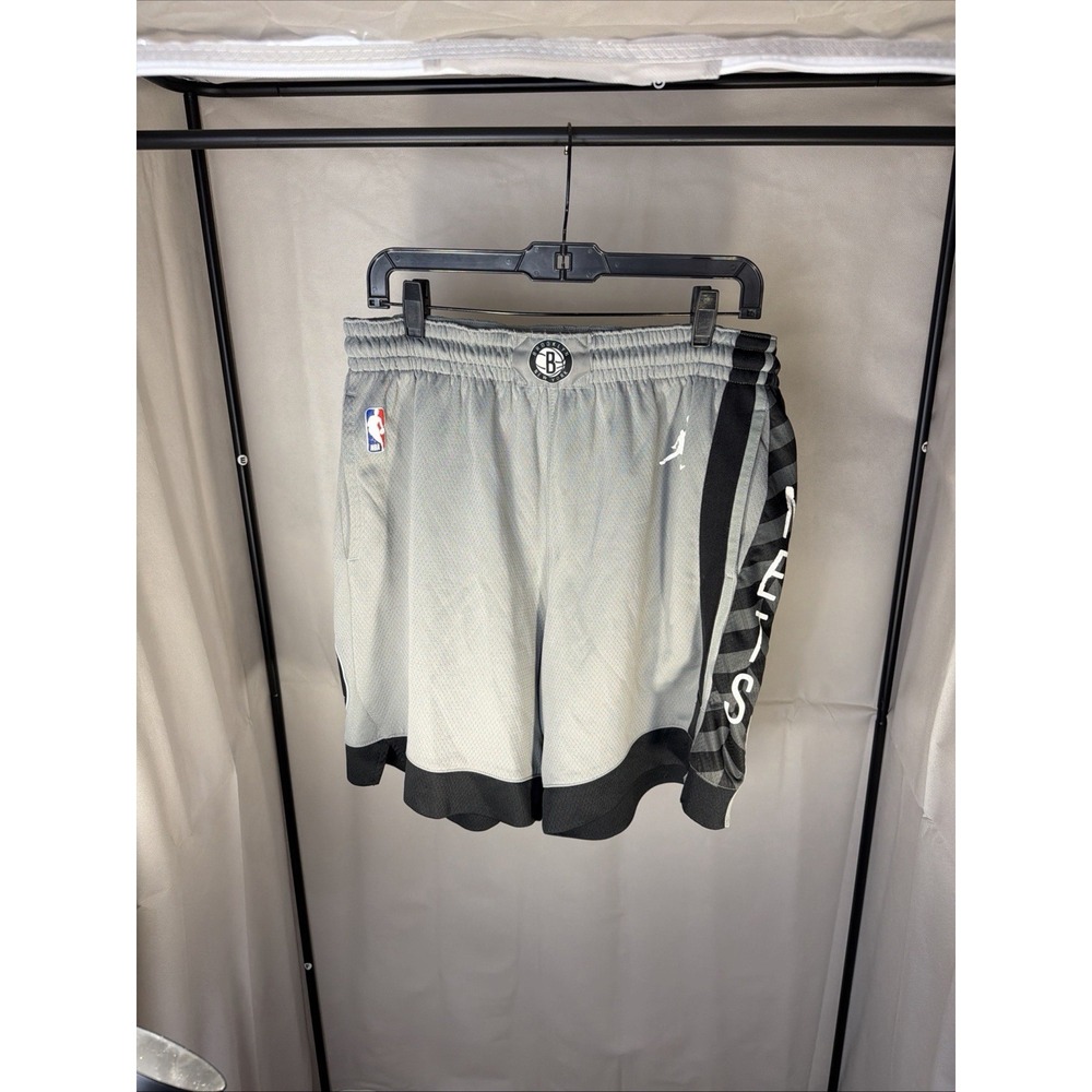 Nike Jordan Brooklyn Nets Statement Edition Swingman Shorts Gray Size XL 42